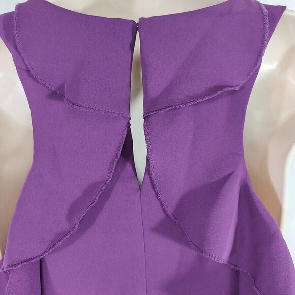 Ann Taylor LOFT Sleeveless Purple Swing Shift Dress Women Petite Size LP Keyhole - Picture 5 of 7